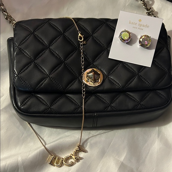 kate spade Handbags - Kate Spade Lovers Bundle-Set of 3. Bag, Necklace and Earrings Great Cond